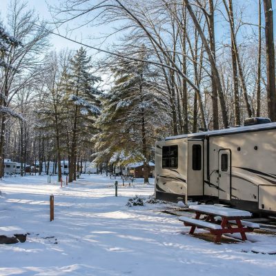 Winter RV Camping Near Van Andel Arena Winter RV camping near Van Andel Arena in Grand Rapids